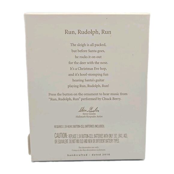 2010 Hallmark Ornament Chuck Berry “Run, Rudolph, Run” Magic U12 - Picture 5 of 5